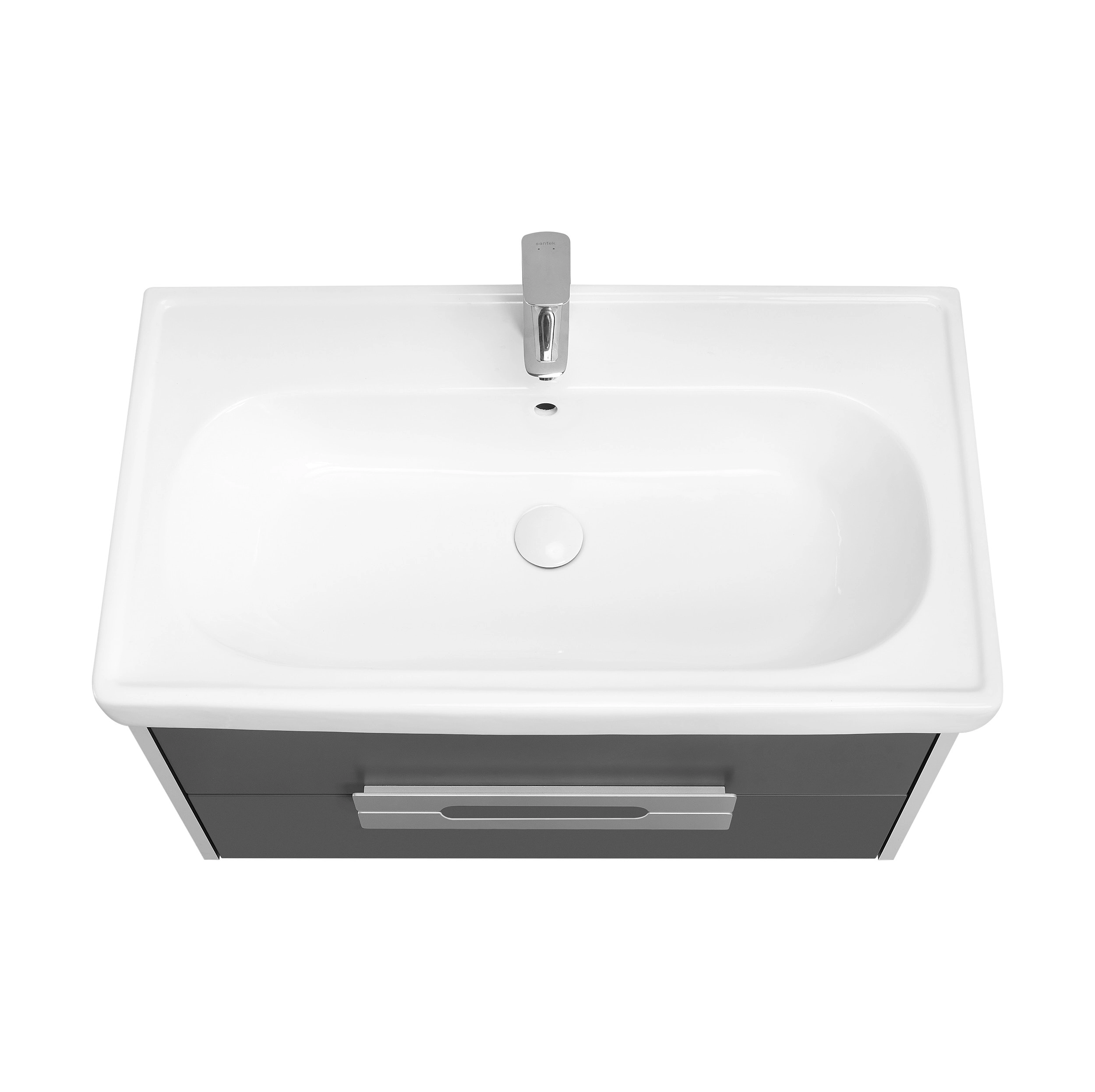 Тумба под раковину AQUATON Ар-Деко 65 2 ящика, серый кобальт 1A291401DD8D0