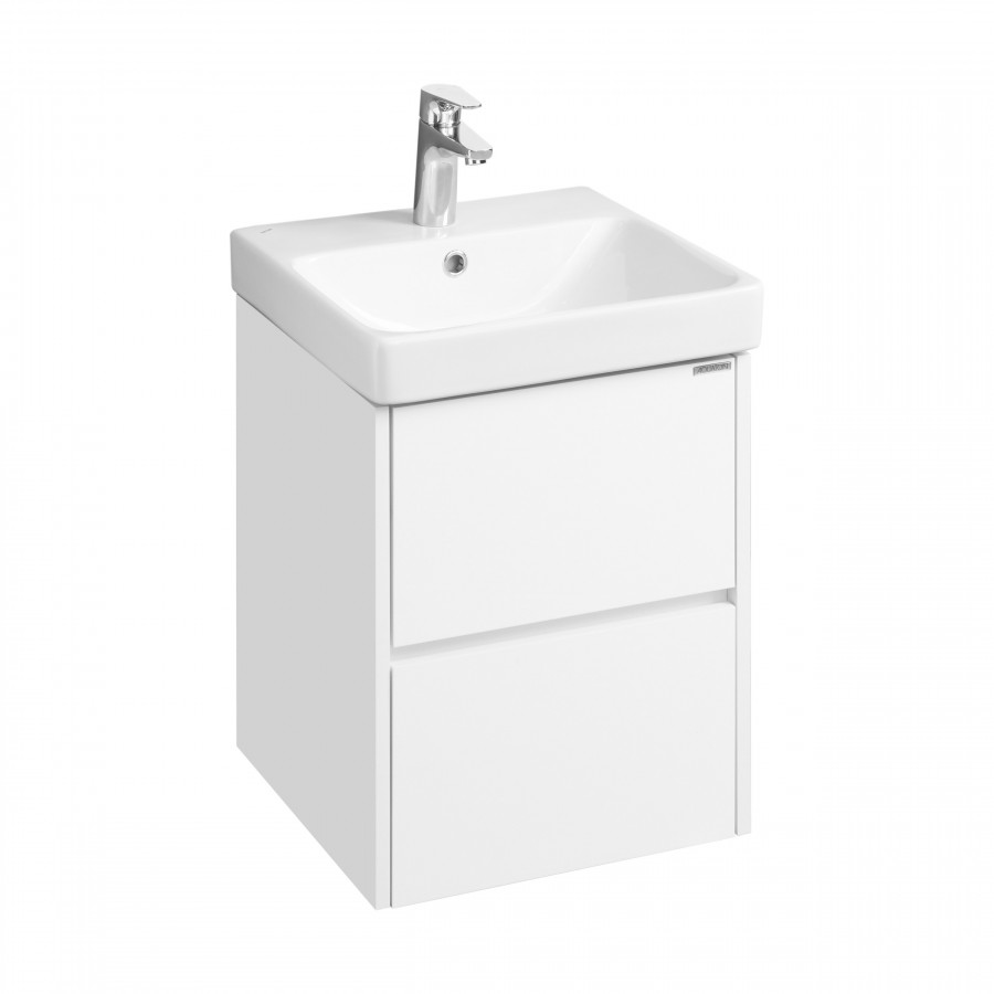 Тумба под раковину AQUATON Сканди 45 белый матовый, белый глянец 1A251601SD010