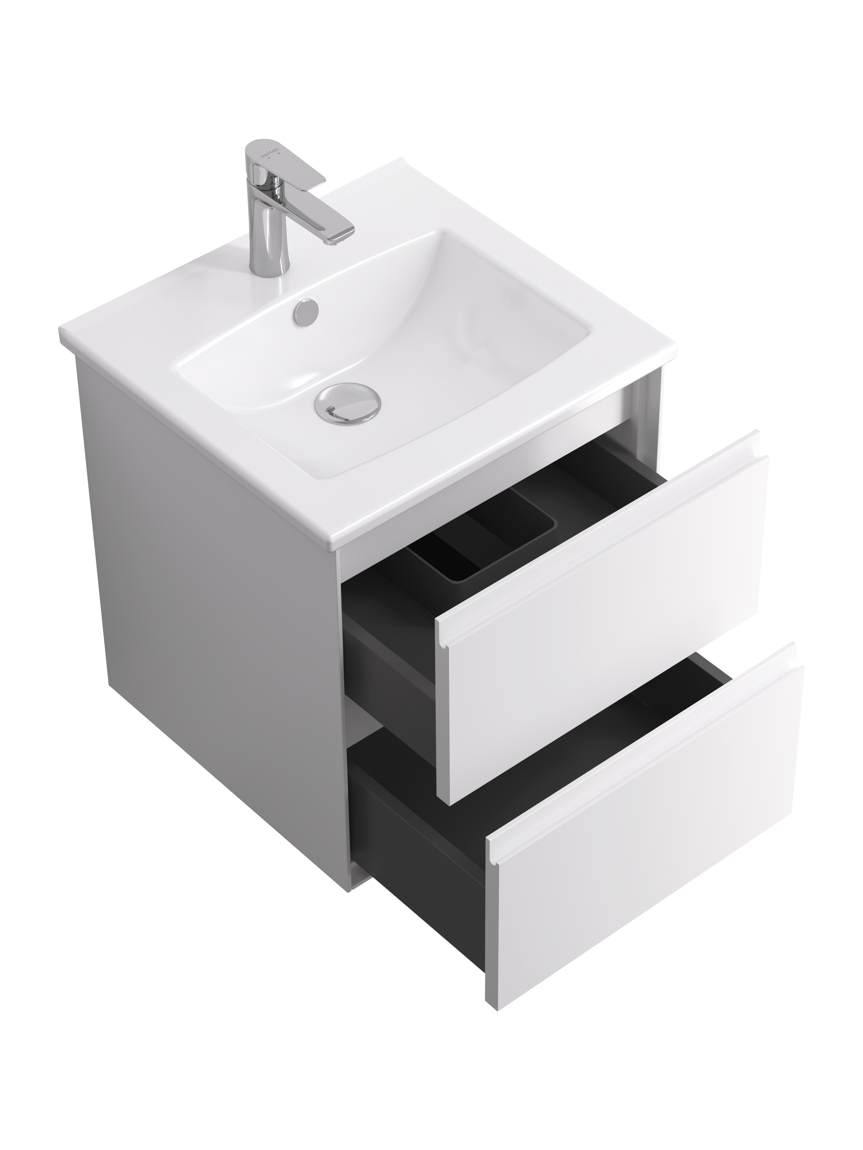 Тумба под раковину AQUATON Люмин 50 белый матовый 1A294101A52B0