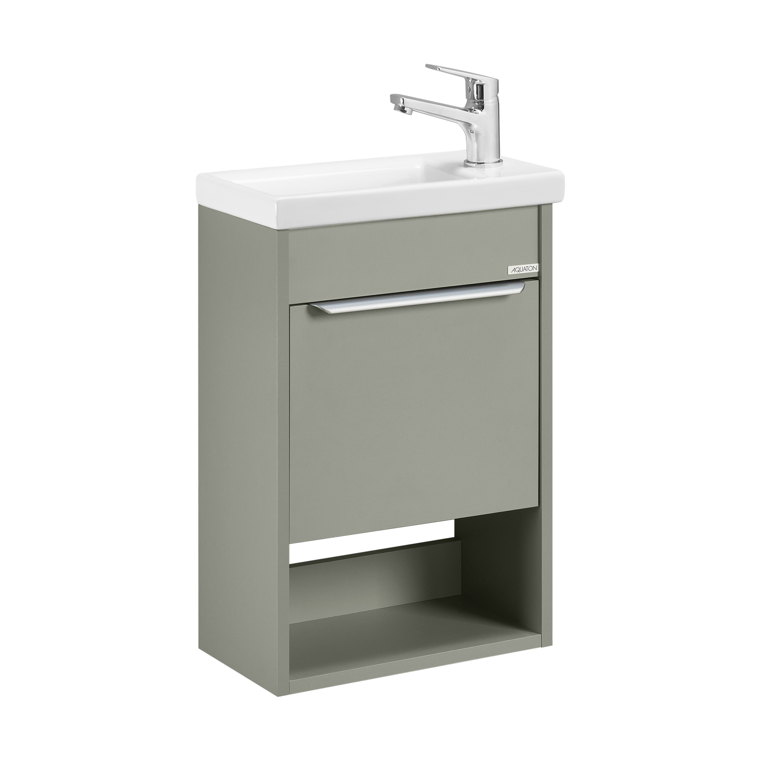 Тумба под раковину AQUATON Хоуп 40, 1 створка, хаки, 1A287101HP9D0