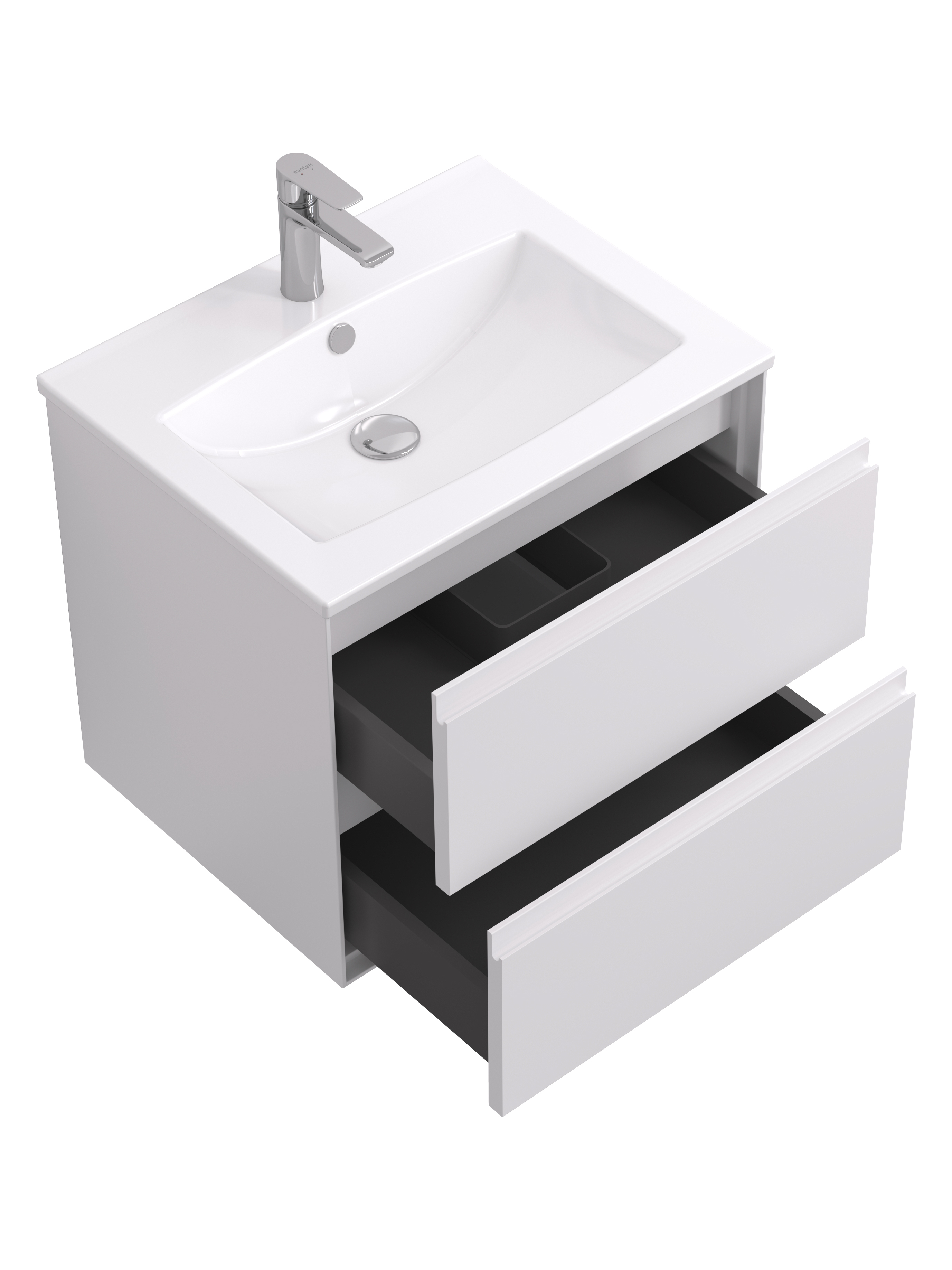 Тумба под раковину AQUATON Люмин 60 белый матовый 1A293901A52B0