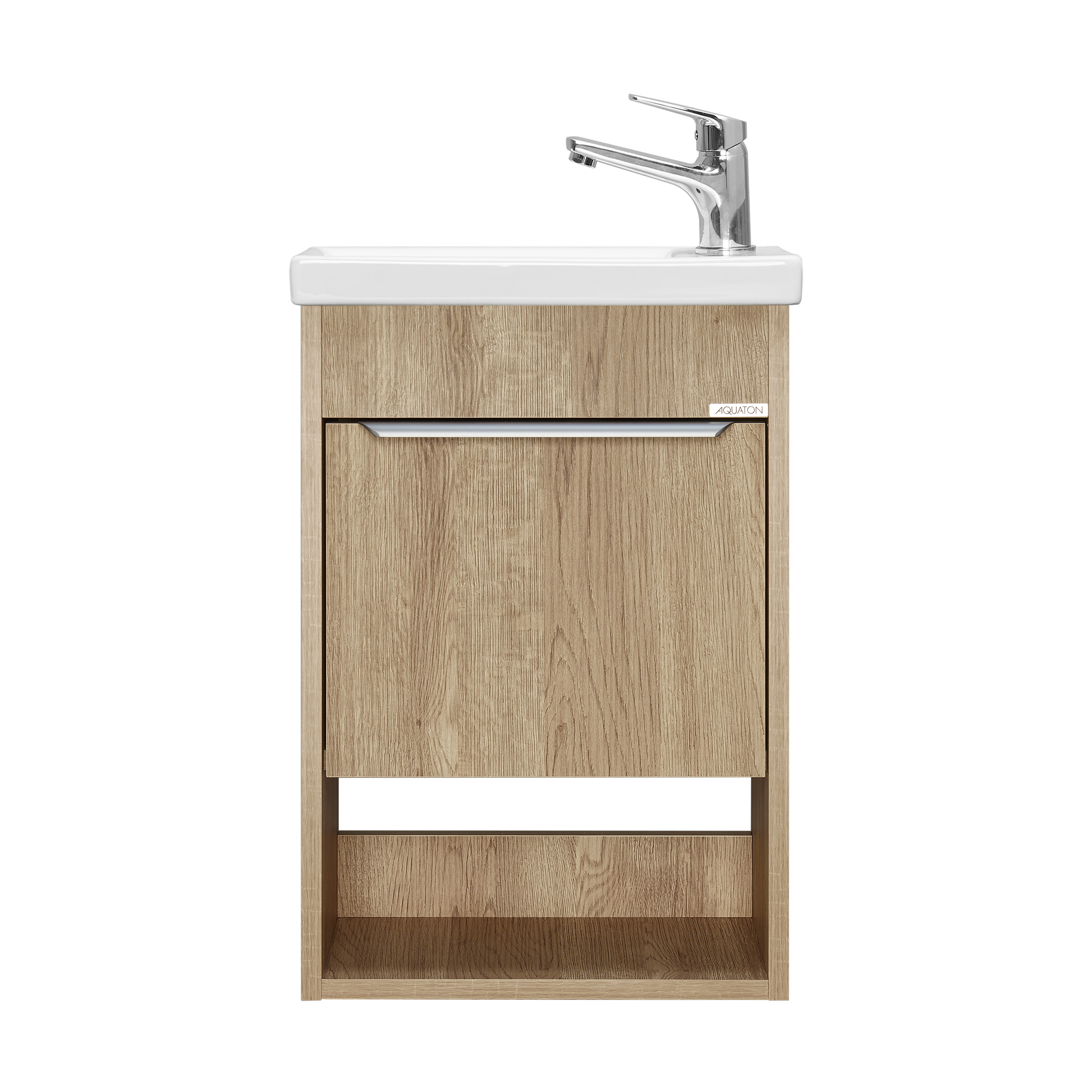 Тумба под раковину AQUATON Хоуп 40, 1 створка, орех, 1A287101HP6C0