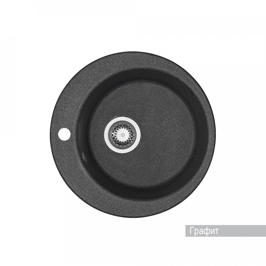 Мойка для кухни AQUATON Иверия круглая графит 1A711032IV210