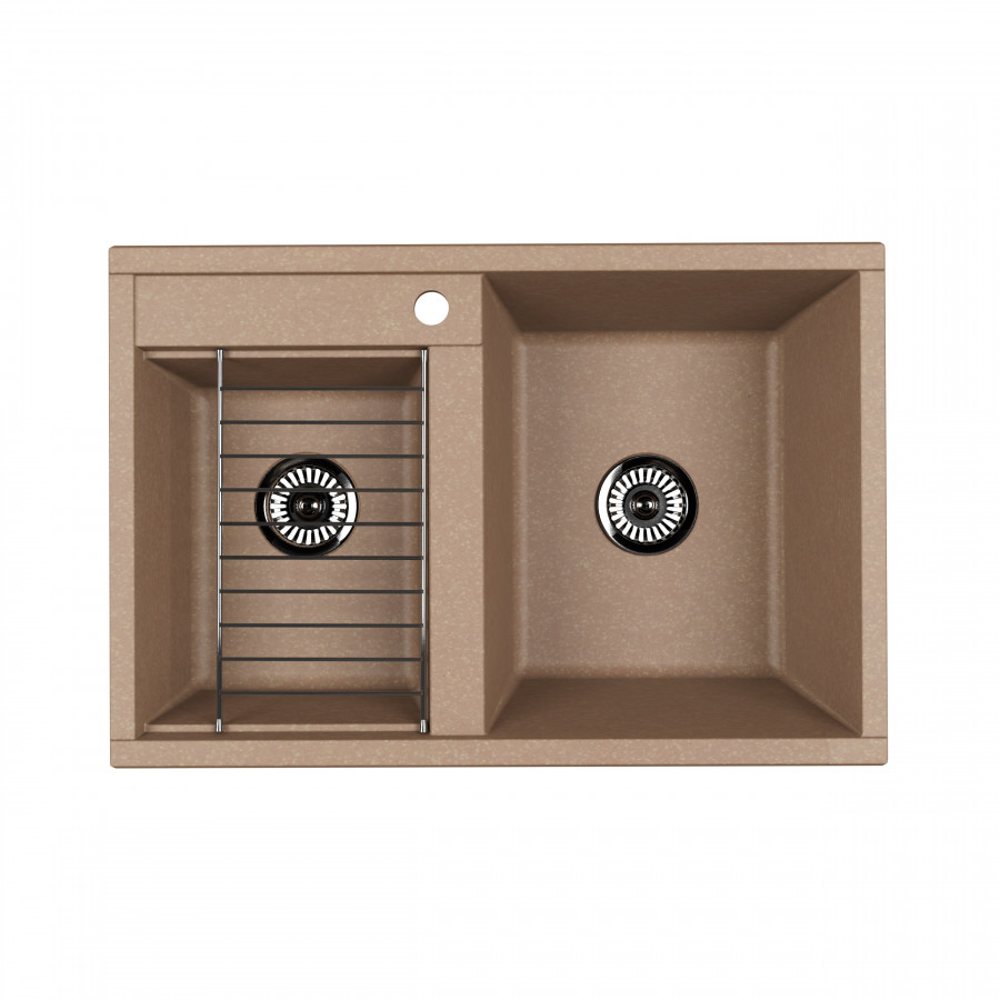 Мойка для кухни AQUATON Делия 78 DBL 2 чаши латте 1A723132DE260
