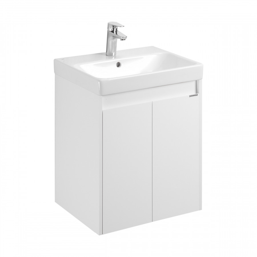 Тумба под раковину AQUATON Сканди Doors 55 белый глянец, белый матовый, 1A278801SD010