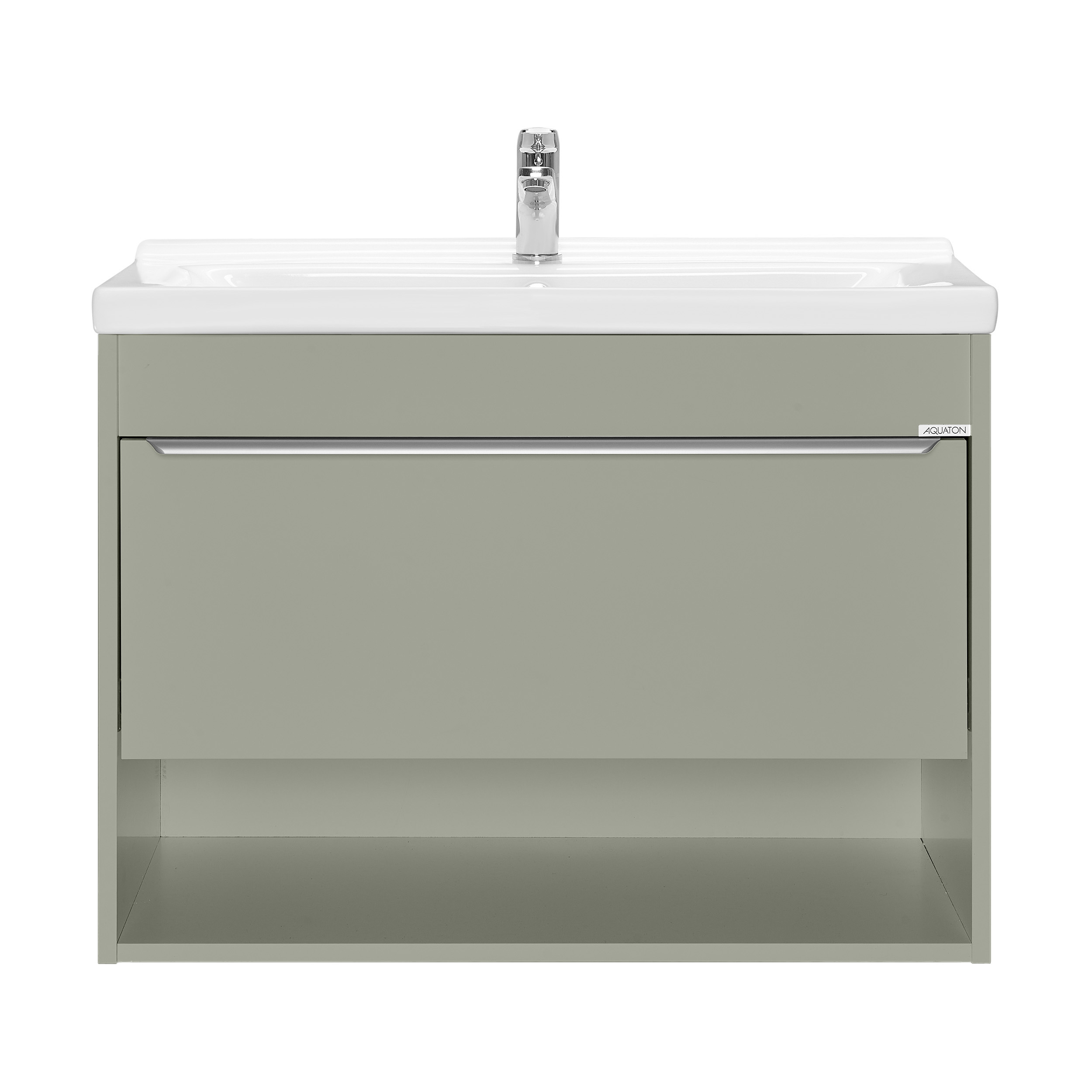 Тумба под раковину AQUATON Хоуп 80, 1 ящик, хаки, 1A287301HP9D0