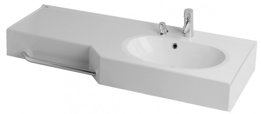 Раковина AQUATON Отель 2/127 правая белая с навесами 1A70123WOT01R