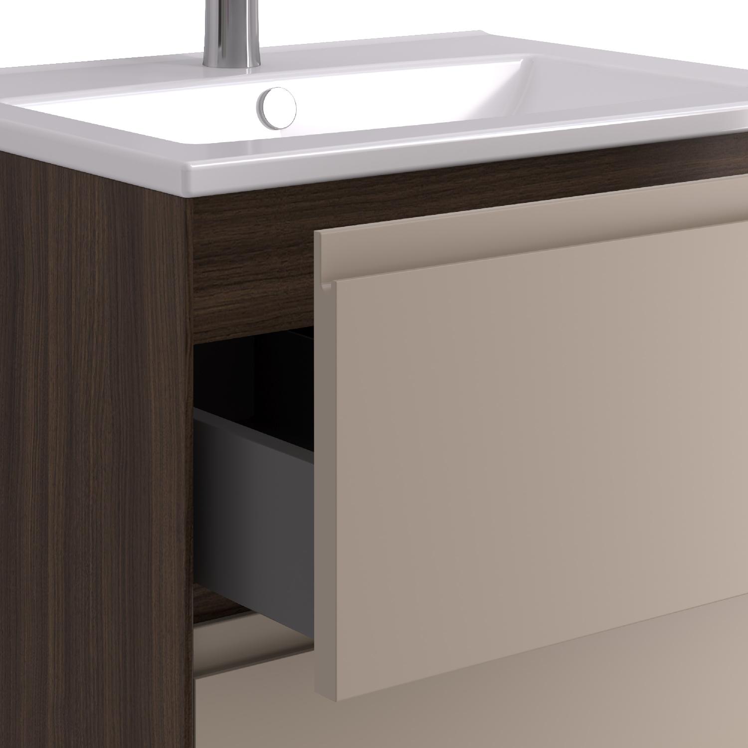Тумба под раковину AQUATON Люмин 75 орех франклин/капучино 1A294001A5OK0